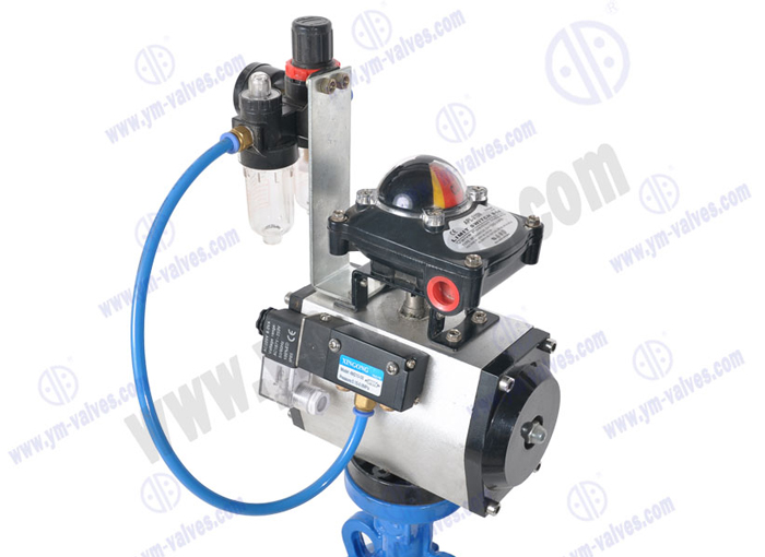 Wafer pneumatic butterfly valve