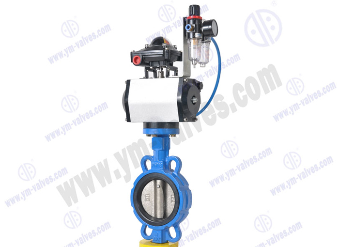 Wafer pneumatic butterfly valve