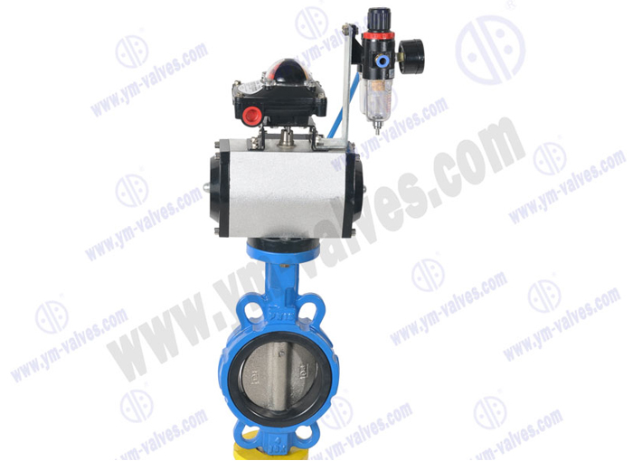 Wafer pneumatic butterfly valve