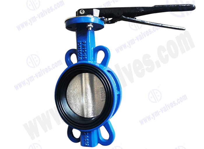 Wafer soft seal butterfly valve