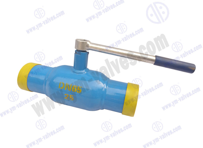 All welded ball valve handle drive