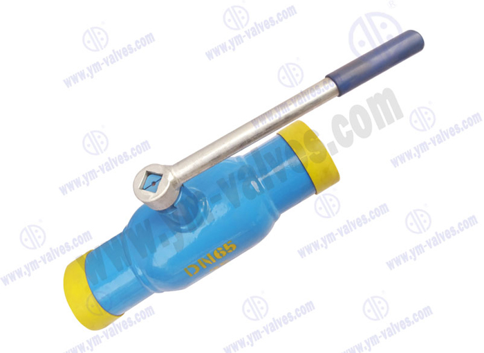 All welded ball valve handle drive