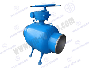 All welded fixed ball worm gear ball valve